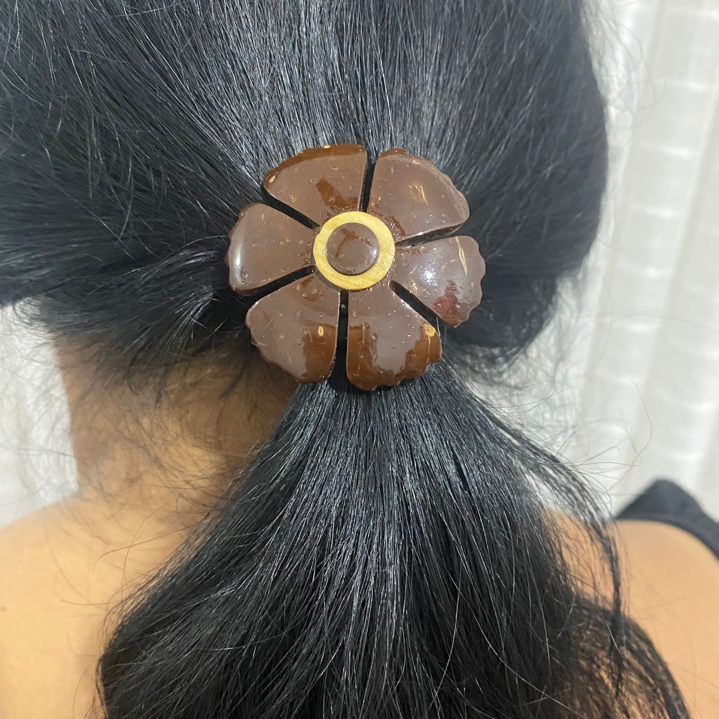 Coconut shell Hair clip set
