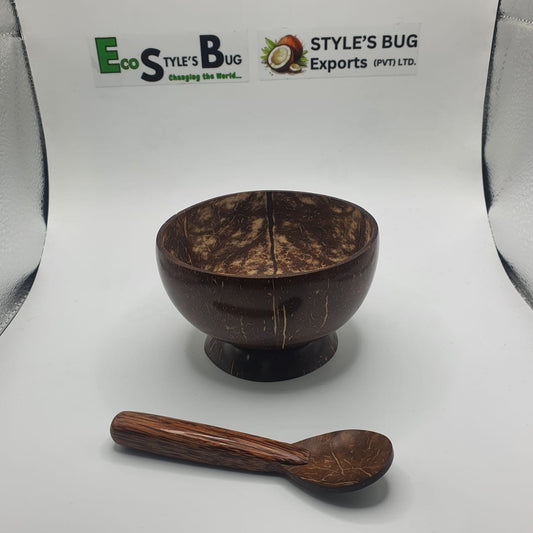 Coconut shell Dessert Cup + Spoon