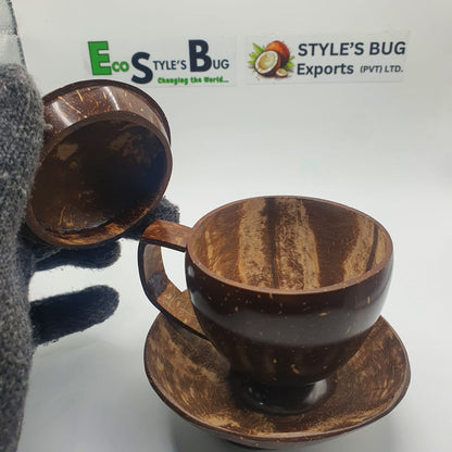 Coconut Shell Cup with lid