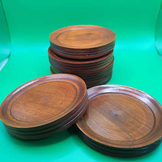 Mahogany Coasters  - Handcrafted from Wood (6pcs)